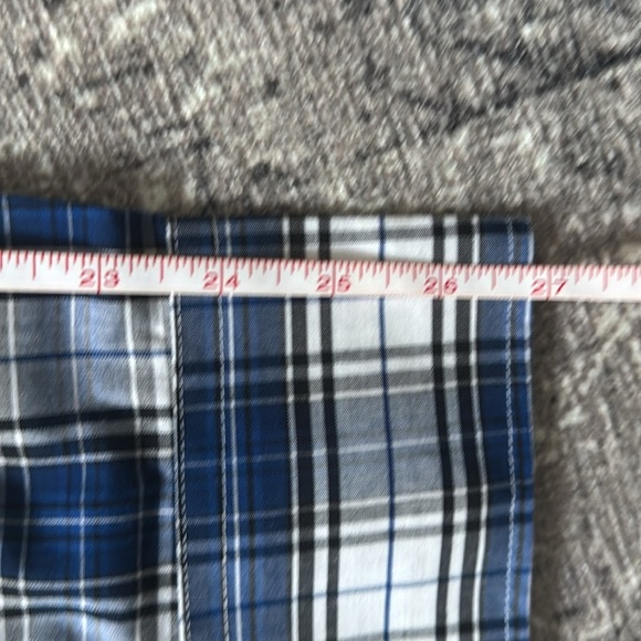 Western MWG Apparel 2XLT blue plaid pearl snap long sleeve - Picture 6 of 9